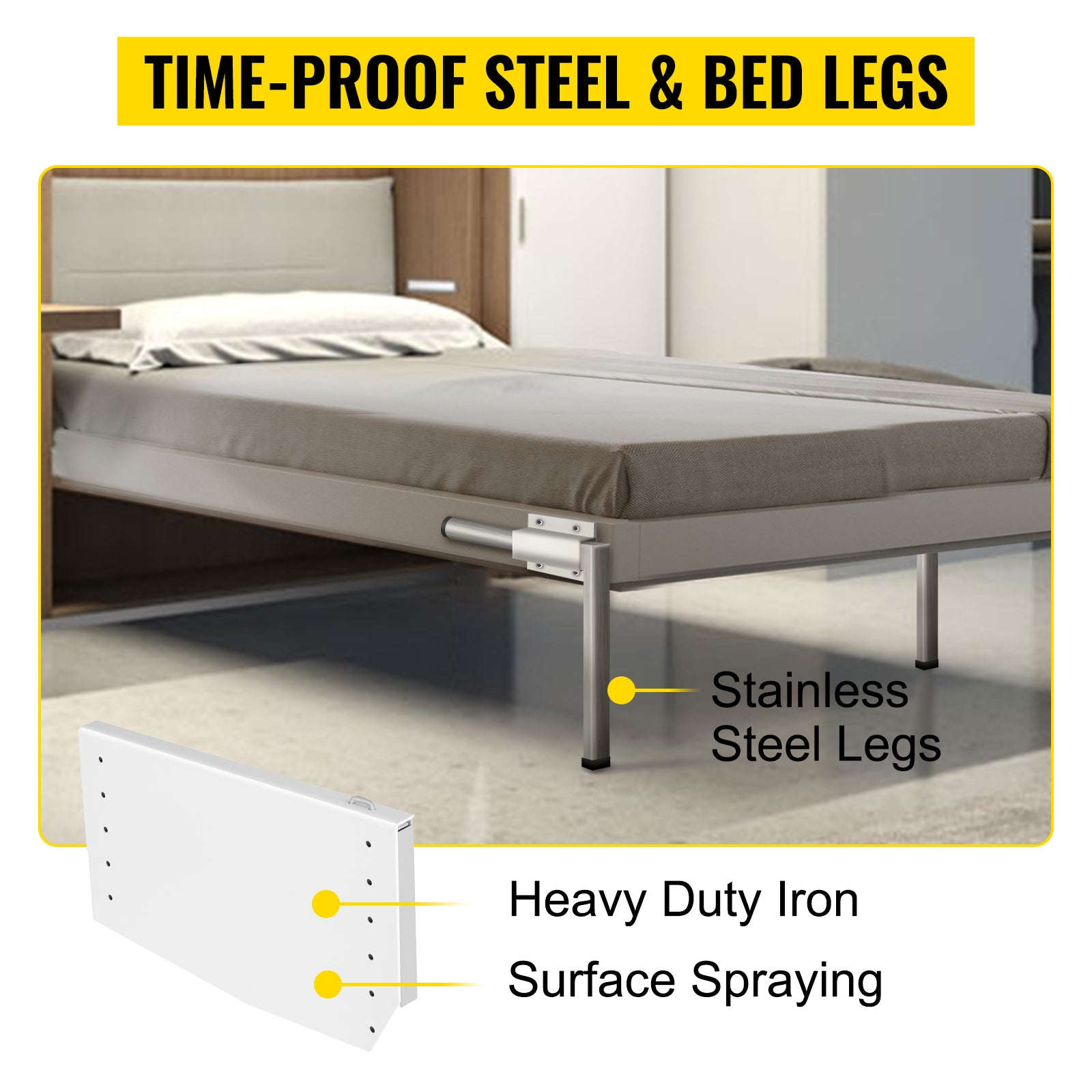 Murphy Bed Hardware Kit for Queen or King Wall Beds-Vertical / United States
