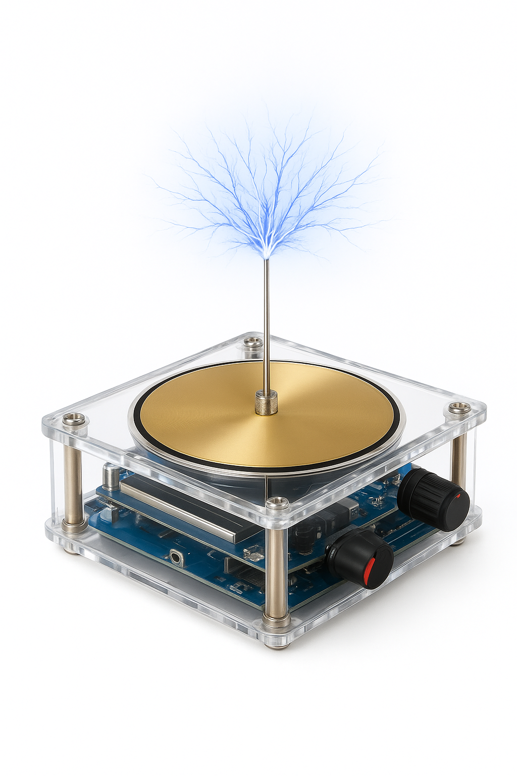 Music Reactive Plasma Coil Desktop Display