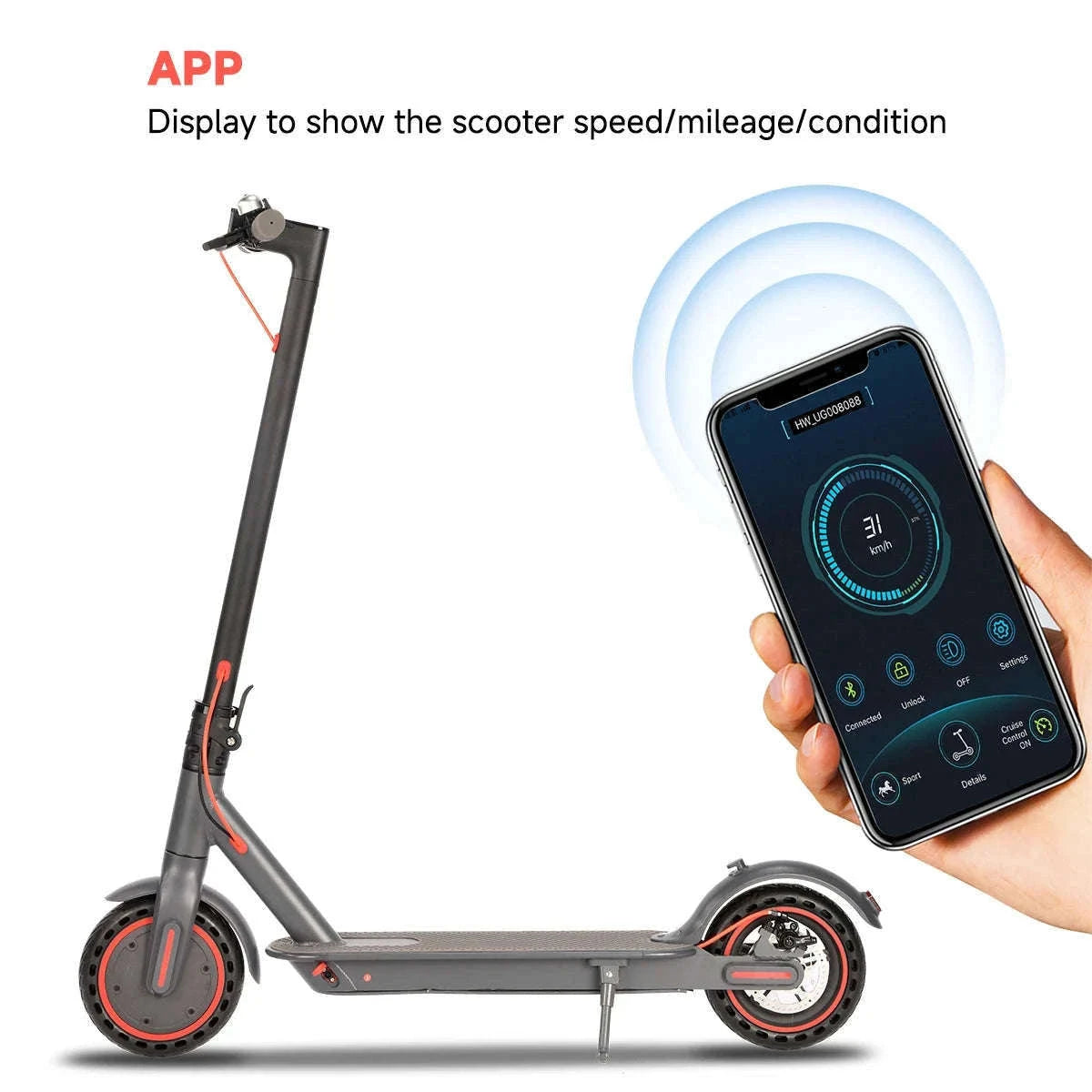 N7PRO Adult Electric Scooter with App Control and Foldable Frame-N7MAX 500W 36V 12.5Ah / france