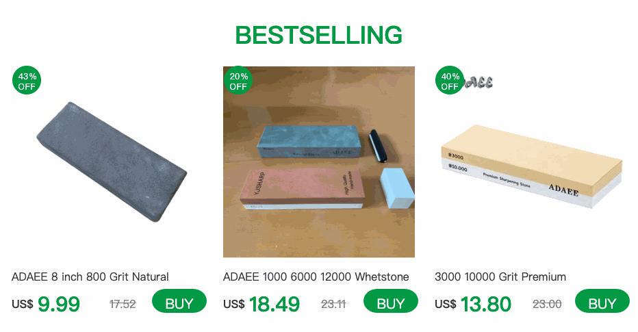 Natural Whetstone Knife Sharpening Stone for Razor-Sharp Edges-8 Inch 200x75x29 mm / ADAEE / United States