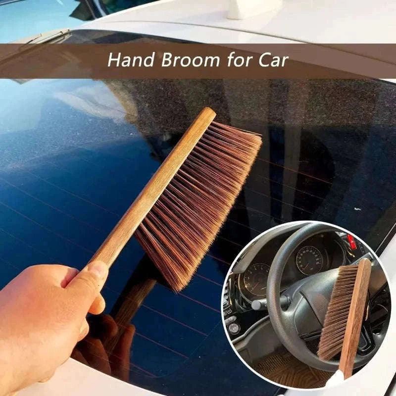 Natural Wood Bristles Palm Pot Brush for Everyday Cleaning-