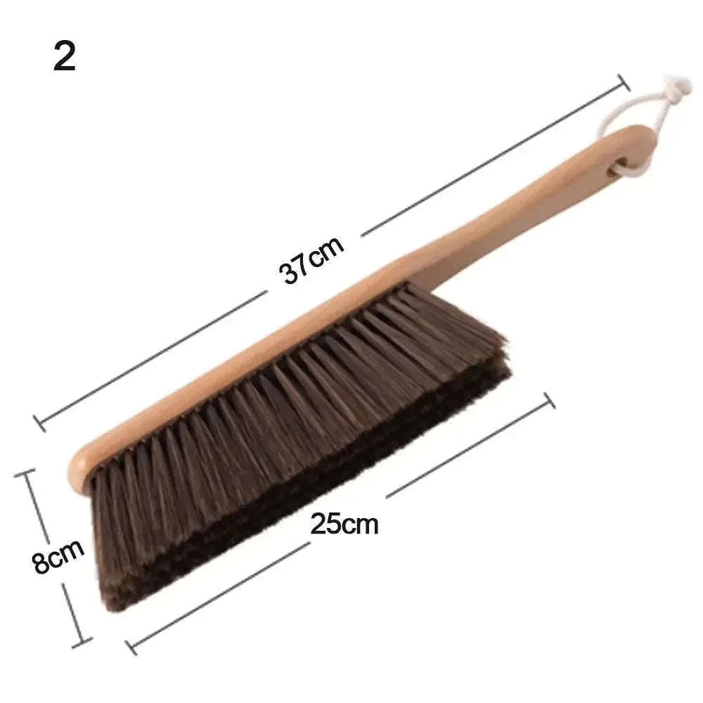Natural Wood Bristles Palm Pot Brush for Everyday Cleaning-Brown / 2PCS