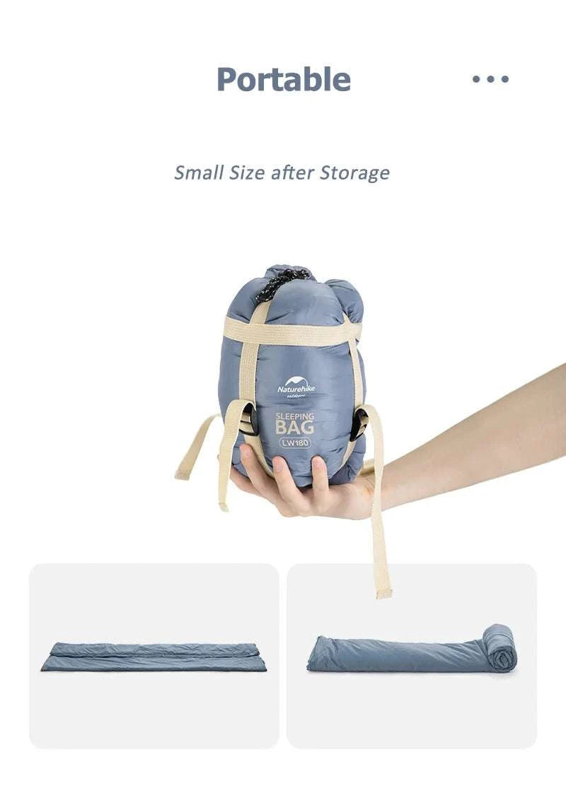 Naturehike LW180 Ultralight Sleeping Bag for Camping & Hiking-Green - 190x75 cm / China Mainland