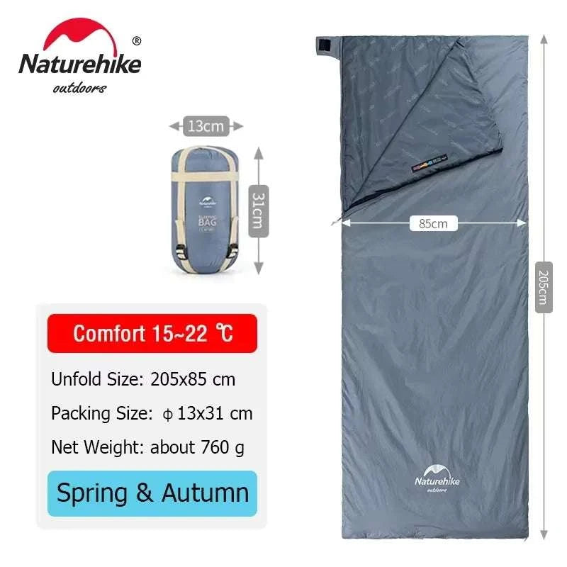 Naturehike LW180 Ultralight Sleeping Bag for Camping & Hiking-Green - 190x75 cm / China Mainland