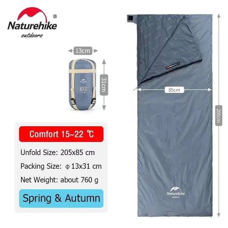 Naturehike LW180 Ultralight Sleeping Bag for Camping & Hiking-Green - 190x75 cm / China Mainland