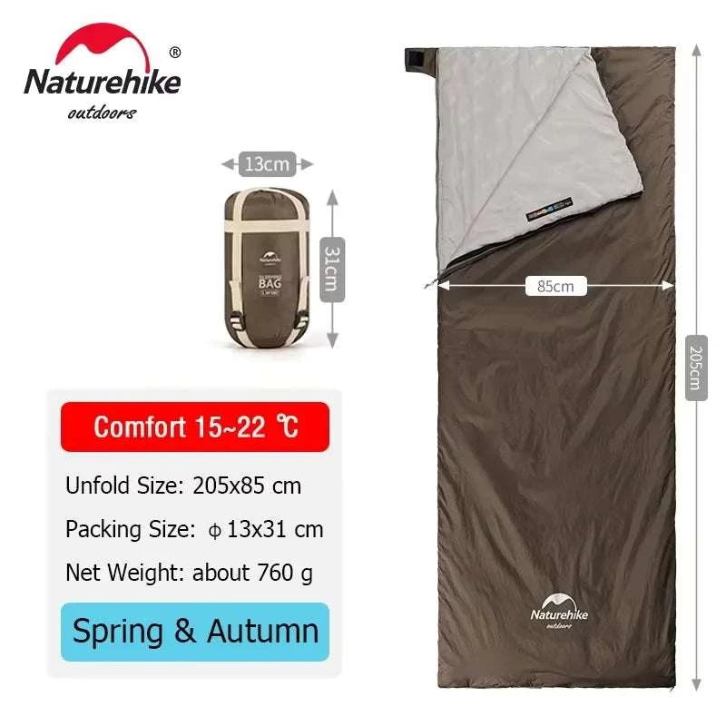 Naturehike LW180 Ultralight Sleeping Bag for Camping & Hiking-Green - 190x75 cm / China Mainland