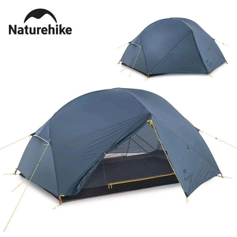 Naturehike Mongar 2-Person Ultralight Waterproof Trekking Tent-210T Blue / Germany