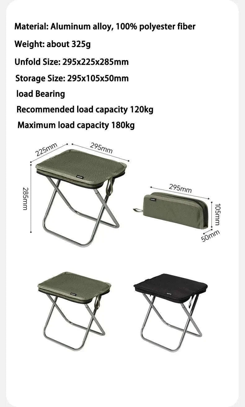 Naturehike Portable Camping Chair for Hiking, Beach, and Travel-Green