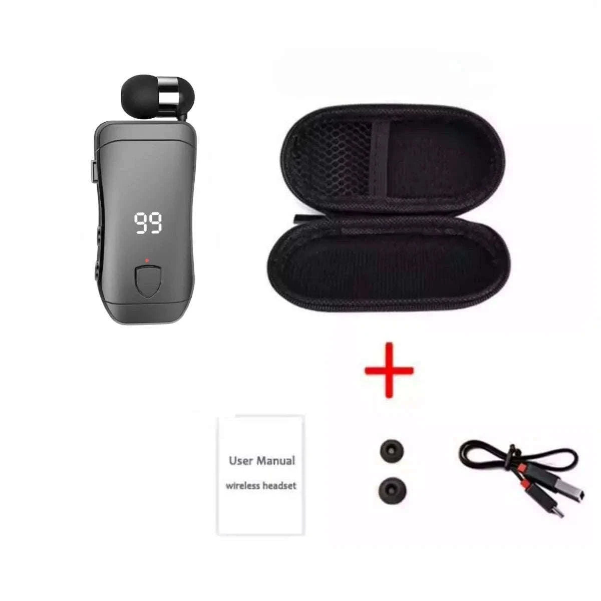 Neckband Bluetooth Earphones V5.3 with Noise Cancellation & 15H Battery-dark grey
