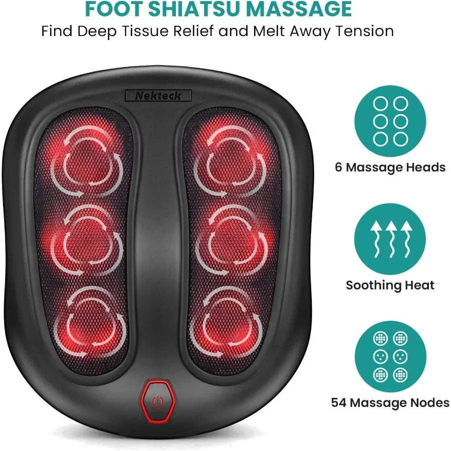 Nekteck Foot Massager with Heat for Relaxing Shiatsu Relief-United States