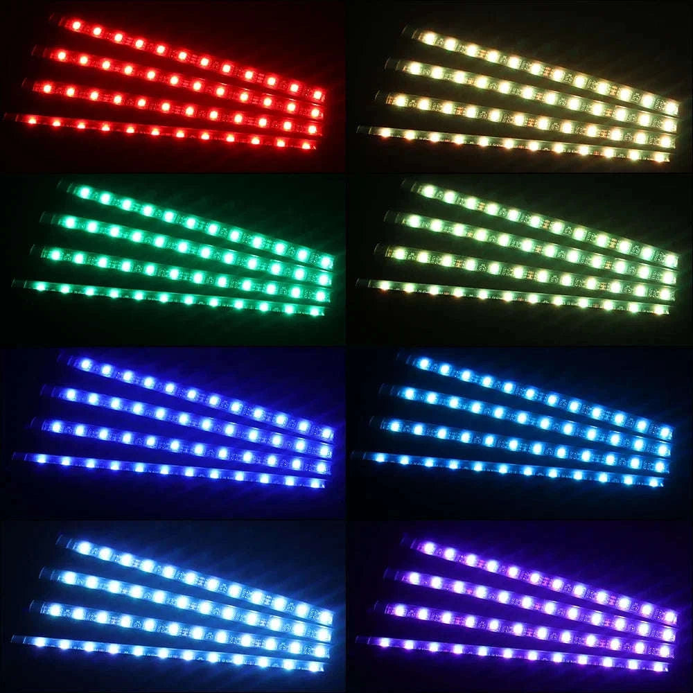 Neon RGB LED Car Foot Lights-36LED Remote Cig