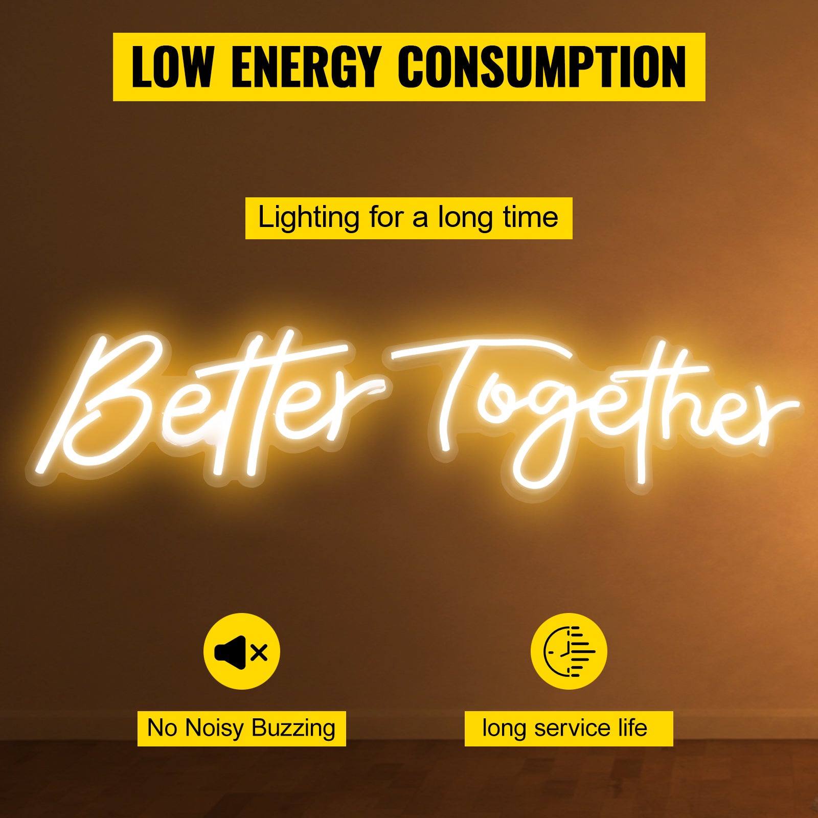 Better Together LED neonbord warm wit wandlamp decor