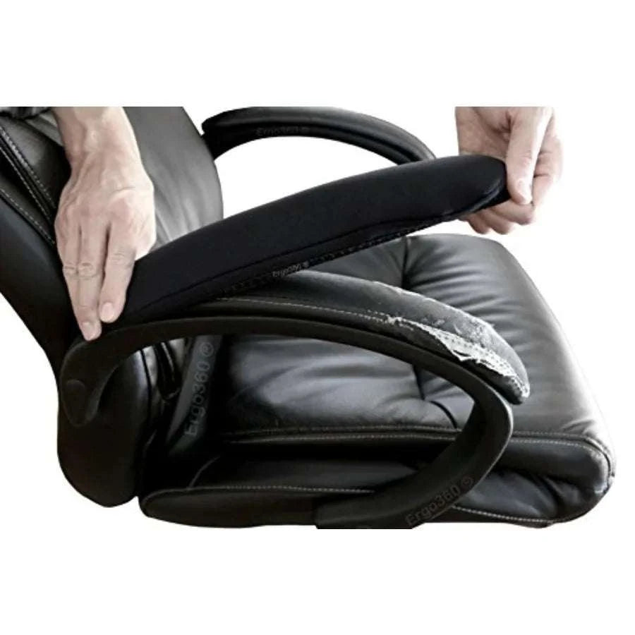 Neoprene Chair Armrest Covers Set of 2, Stretch Fit 13"–17" Pads-United States / Black