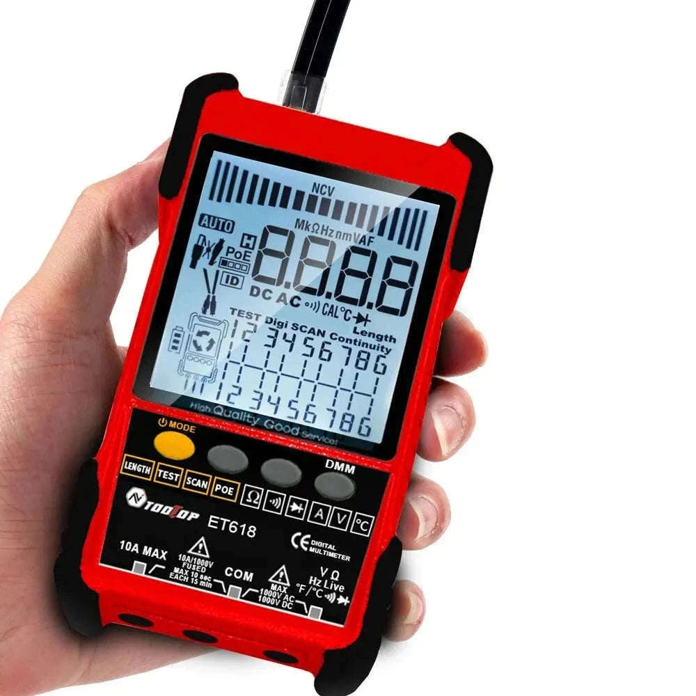 Network Cable Tester Multimeter with POE and Long-Range Tracking-ET618PRO