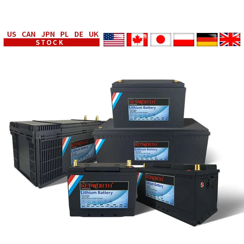 New 12V 50 100 120 135 180 200 300 400Ah LiFePO4 Battery Pack With Upgraded BMS Lithium Power Golf Cart RV Campers Off-Road-12V 100Ah Bluetooth / United States
