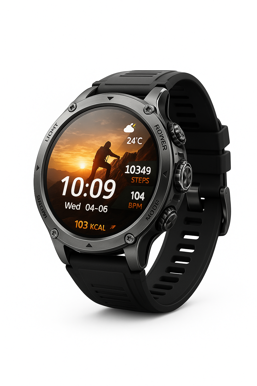 Outdoor Bluetooth Anruf-Smartwatch mit LED-Taschenlampe
