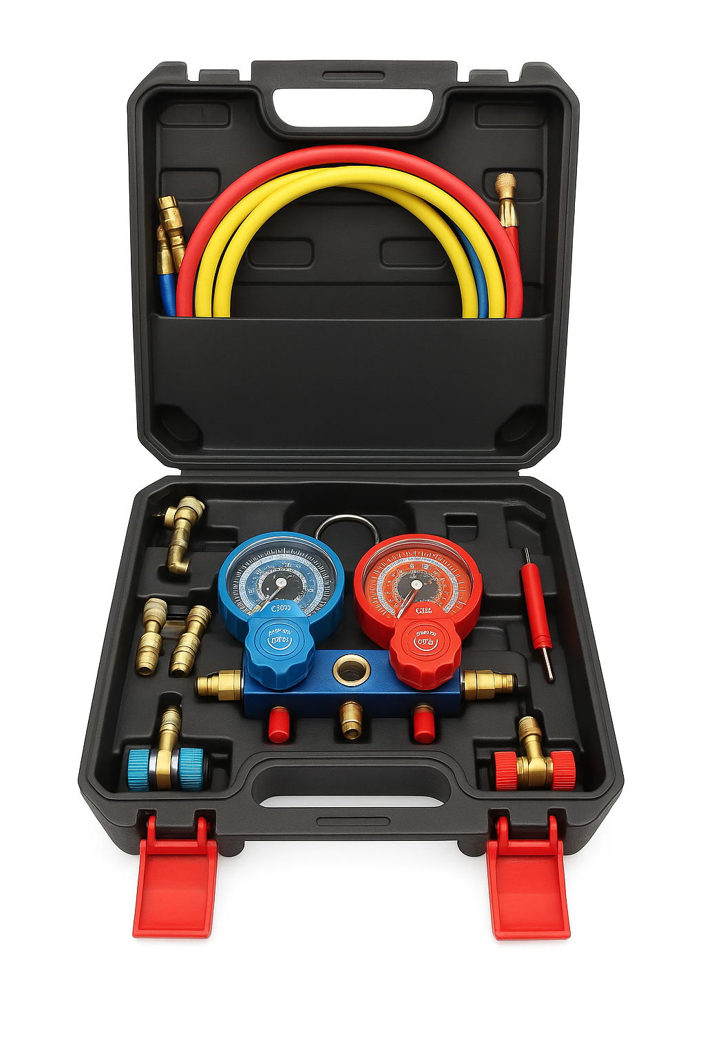 NOVI automobil klimatizacijski tlak manifold mjerica crijevo komplet R22 R-410A R-134a R-404A skup mjerača tlaka za rashladnu tekućinu spremnik