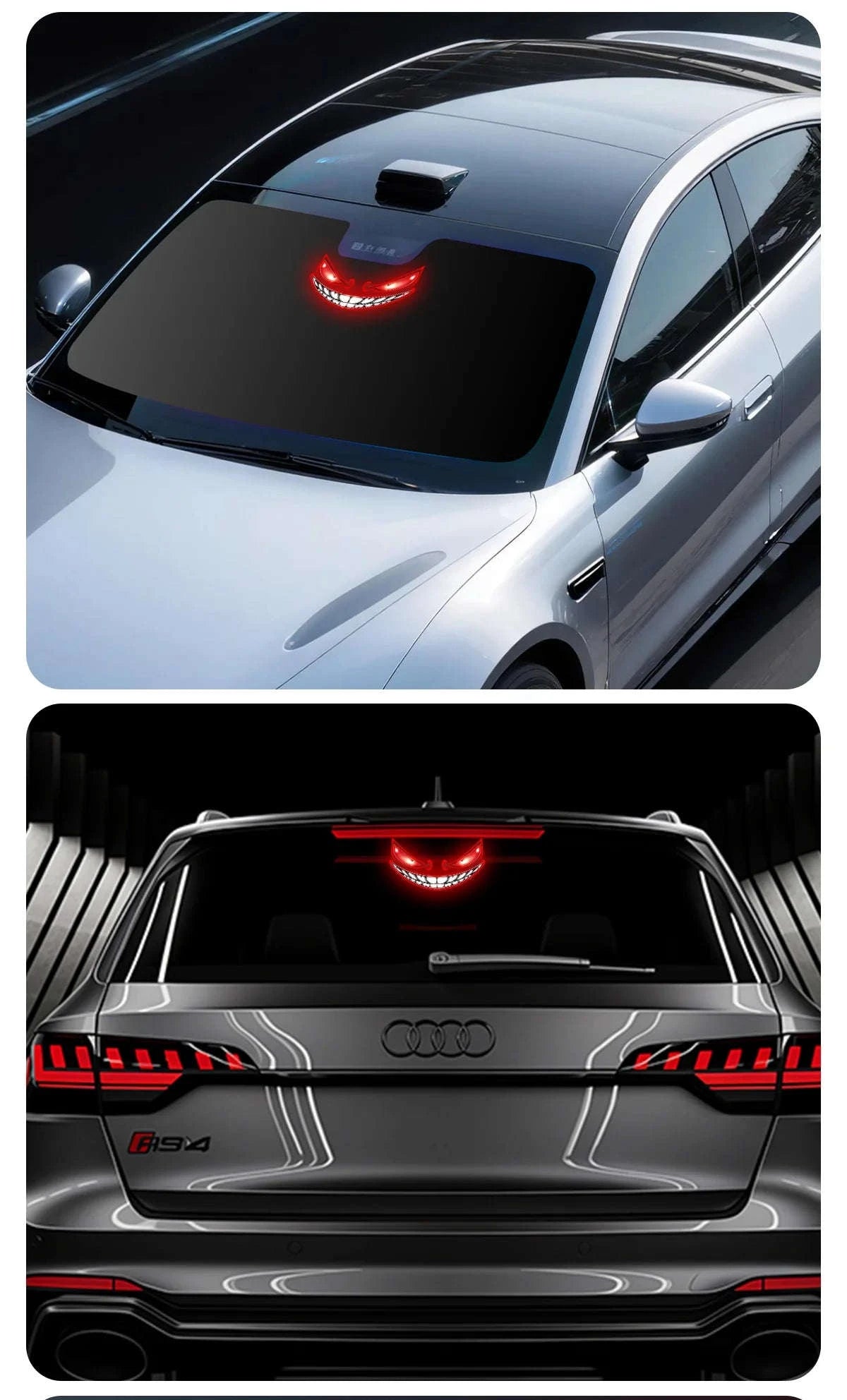 New popular Devil's Eye solar charging dynamic LED light multi-mode warning decorative light without wiring-Q3