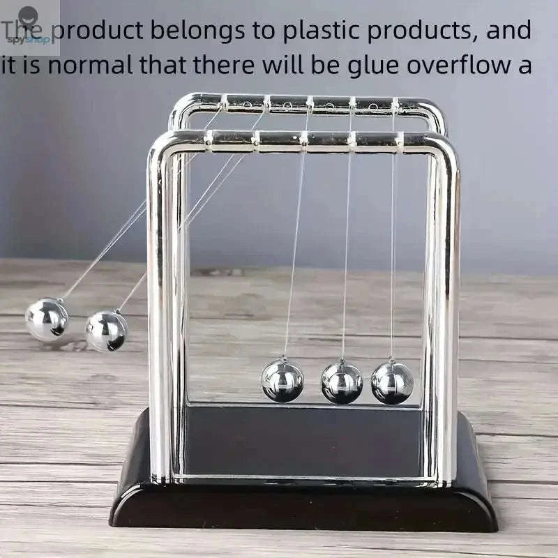 Newton's Cradle Desktop Toy – Steel Ball Balance Display for Office and Home-Little T Pool