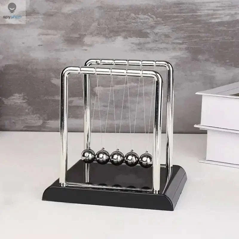Newton's Cradle Desktop Toy – Steel Ball Balance Display for Office and Home-Little T Pool
