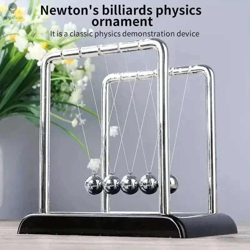 Newton's Cradle Desktop Toy – Steel Ball Balance Display for Office and Home-Little T Pool