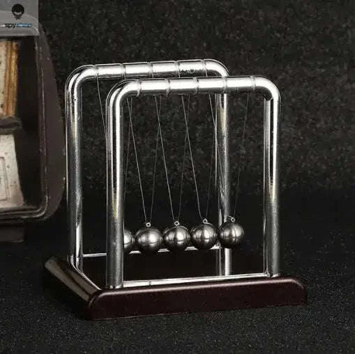 Newton's Cradle Desktop Toy – Steel Ball Balance Display for Office and Home-Little T Pool