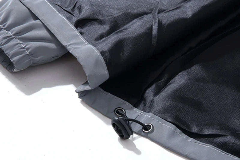 Night Reflective Windbreaker Hooded Jacket for Men-XXL / GRAY