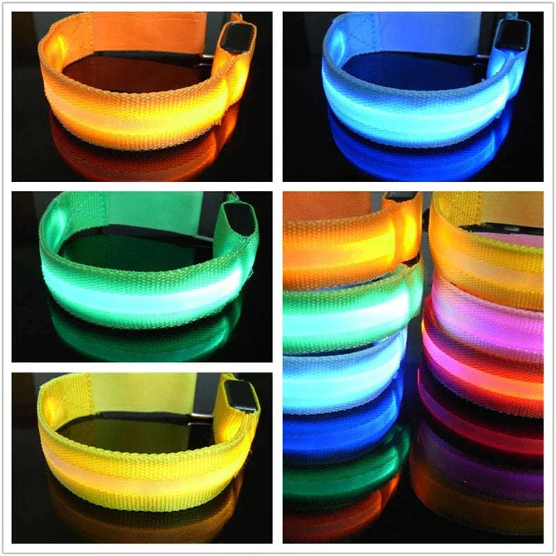 Night Running Armband LED Safety Light-Blue