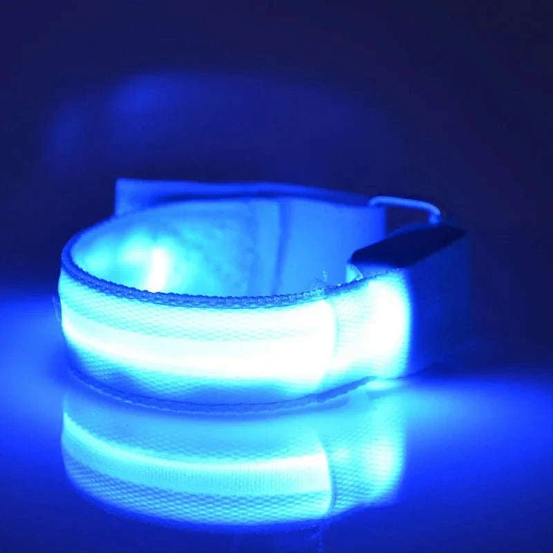 Night Running Armband LED Safety Light-Blue
