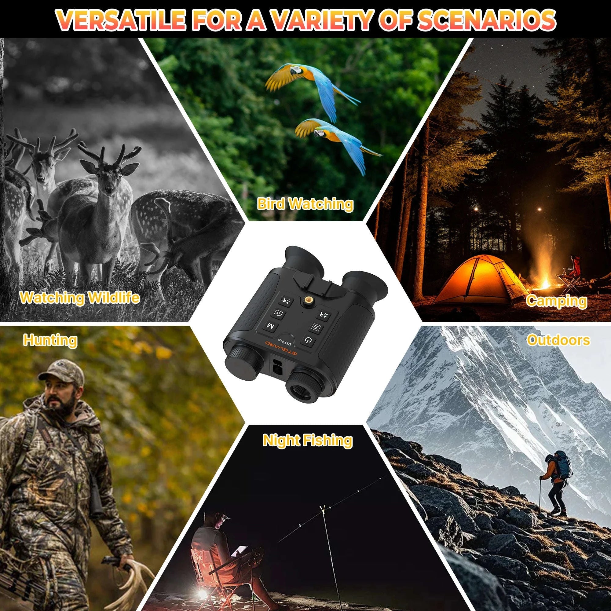 Night Vision Binoculars 4K 8X Digital Zoom-1No measure distance / Poland