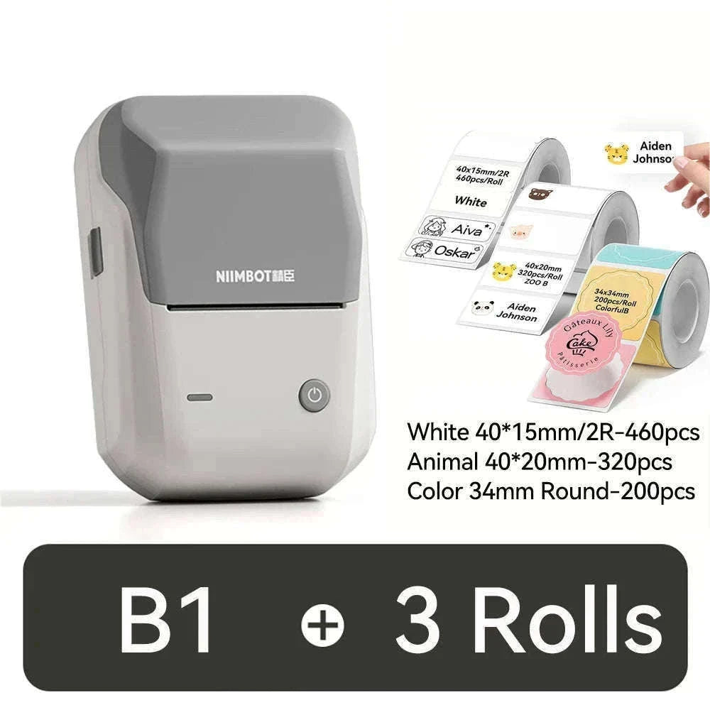 NIIMBOT B1 Portable Thermal Label Printer-Green-50x80-3R / China Mainland