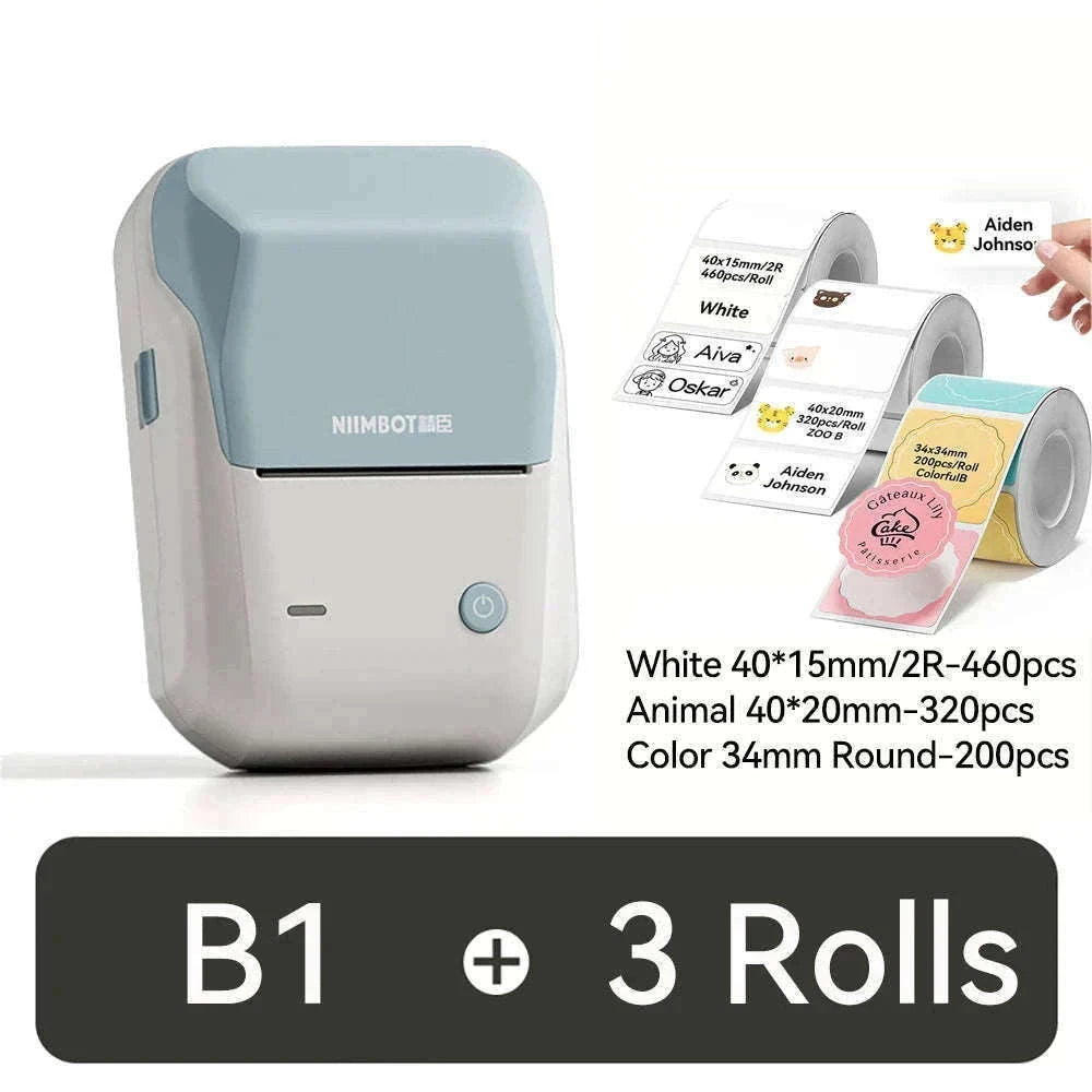 NIIMBOT B1 Portable Thermal Label Printer-Green-50x80-3R / China Mainland