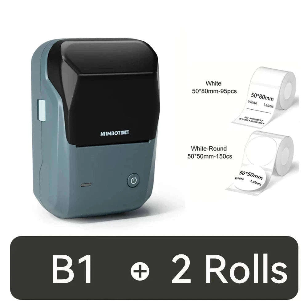 NIIMBOT B1 Portable Thermal Label Printer-Green-50x80-3R / China Mainland