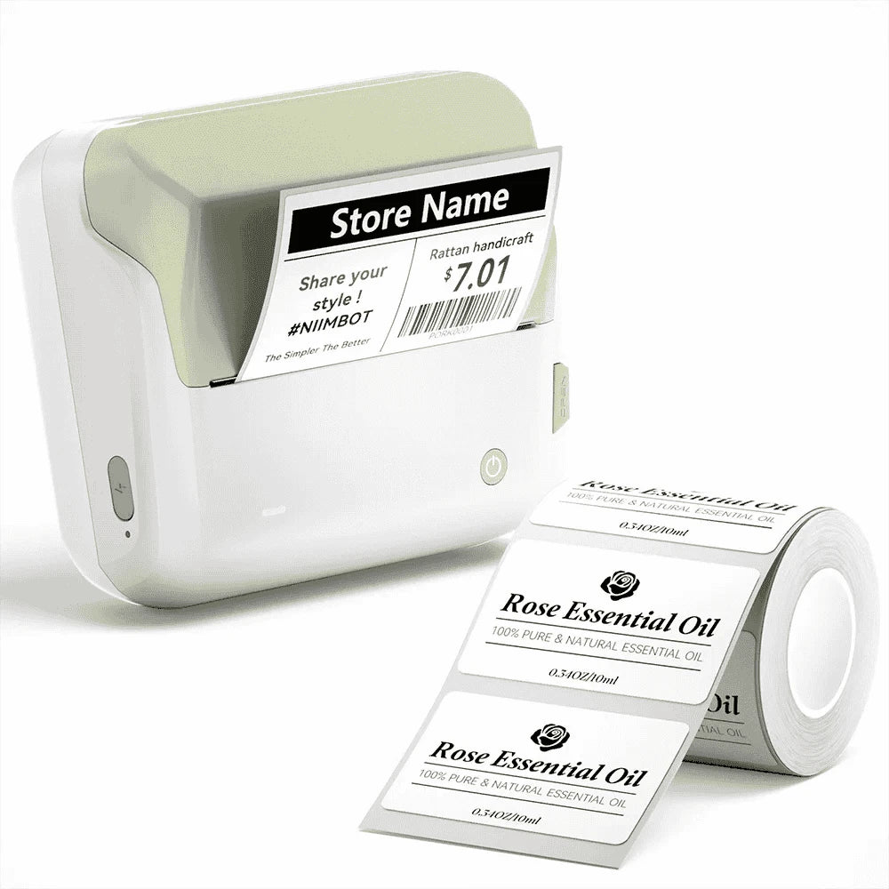 Niimbot B4 Wireless Thermal Label Printer 20–110mm Width-B4-50Round-2Rolls / China Mainland
