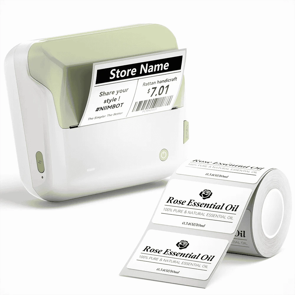 Niimbot B4 Wireless Thermal Label Printer 20–110mm Width-B4-50Round-2Rolls / China Mainland