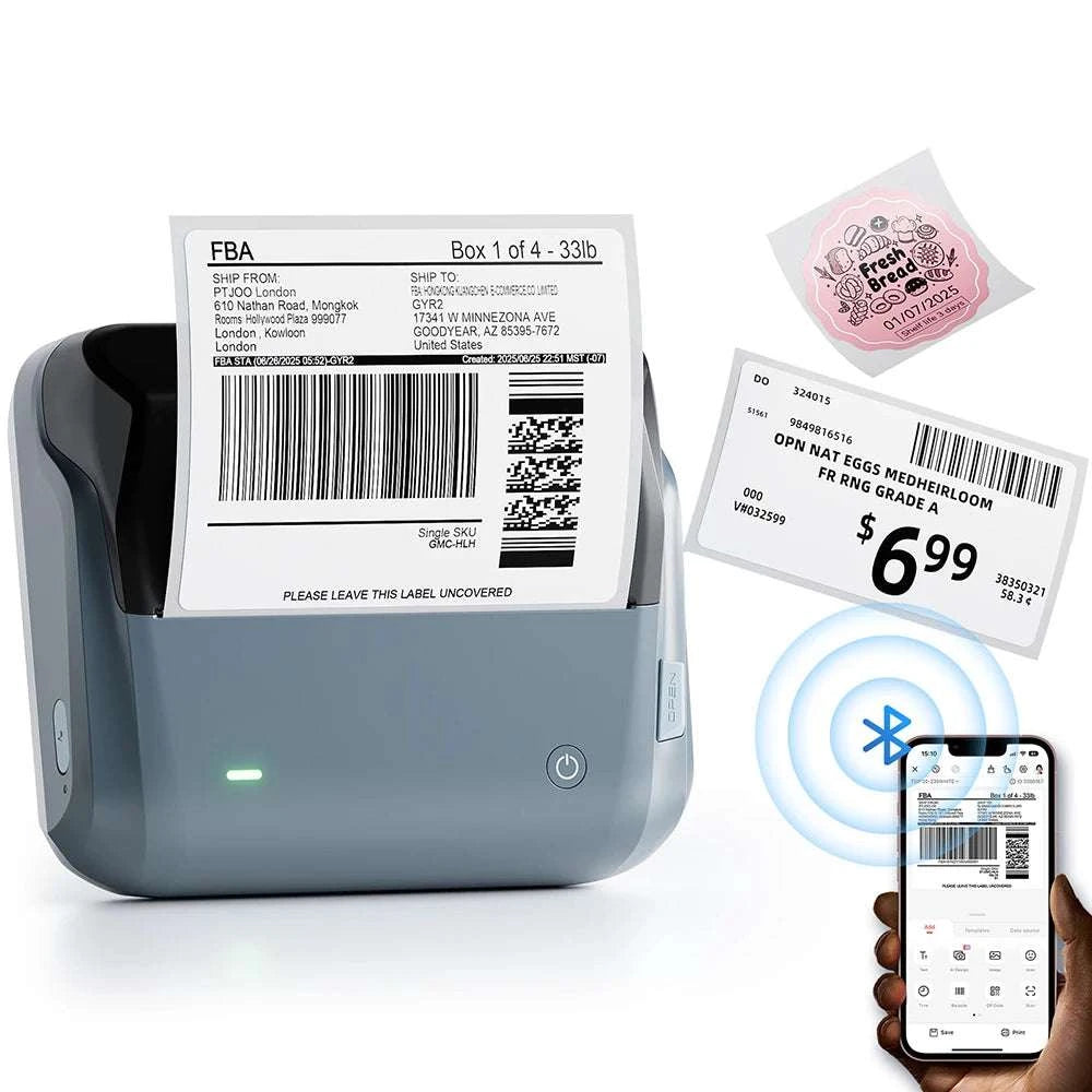 Niimbot B4 Wireless Thermal Label Printer 20–110mm Width-B4-50Round-2Rolls / China Mainland