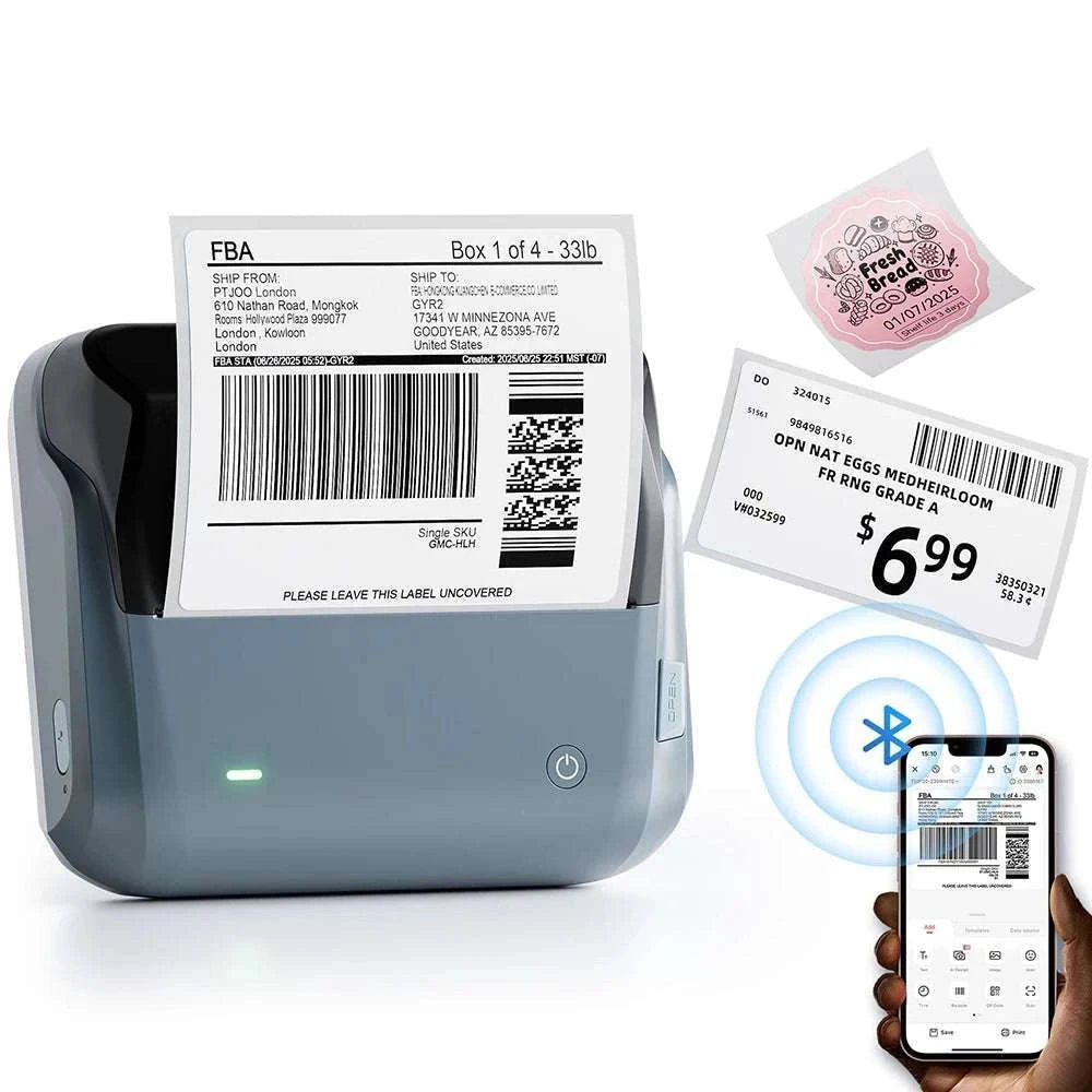 Niimbot B4 Wireless Thermal Label Printer 20–110mm Width-B4-50Round-2Rolls / China Mainland