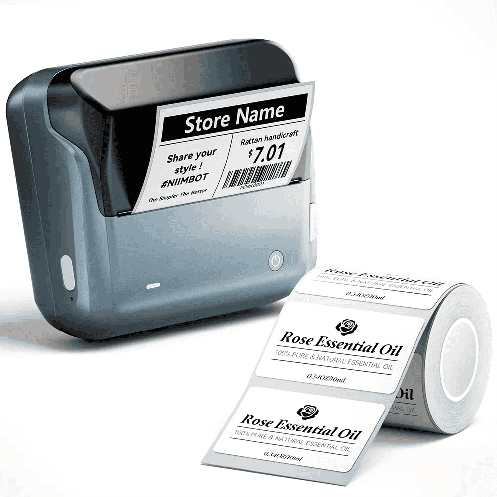 Niimbot B4 Wireless Thermal Label Printer 20–110mm Width-B4-50Round-2Rolls / China Mainland