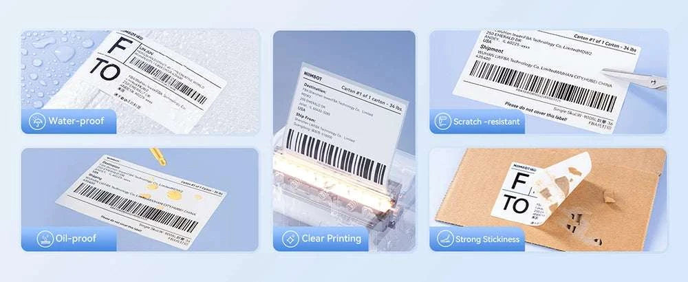 Niimbot B4 Wireless Thermal Label Printer 20–110mm Width-B4-50Round-2Rolls / China Mainland