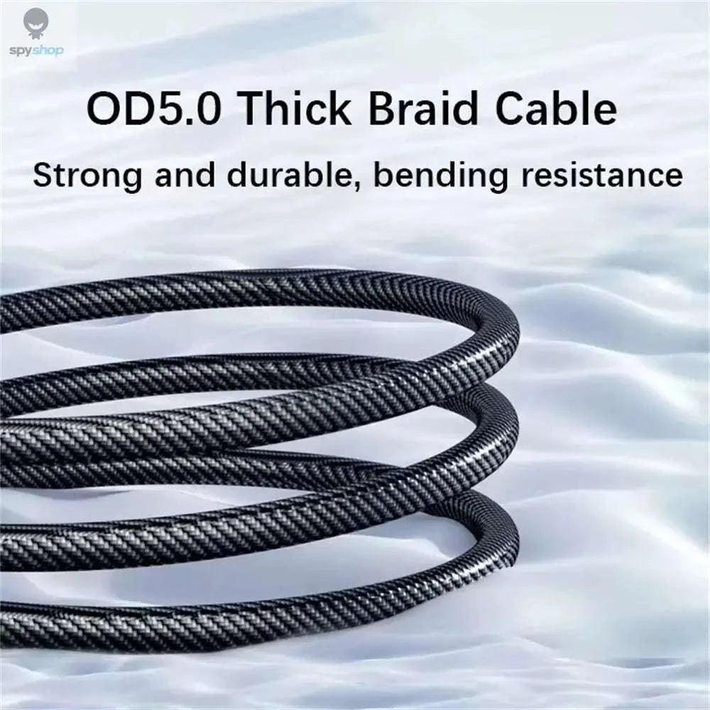 NNBILI 120W Fast Charging USB‑C Cable – LED Display, Durable Braided Design-120W USB A cable / 1m