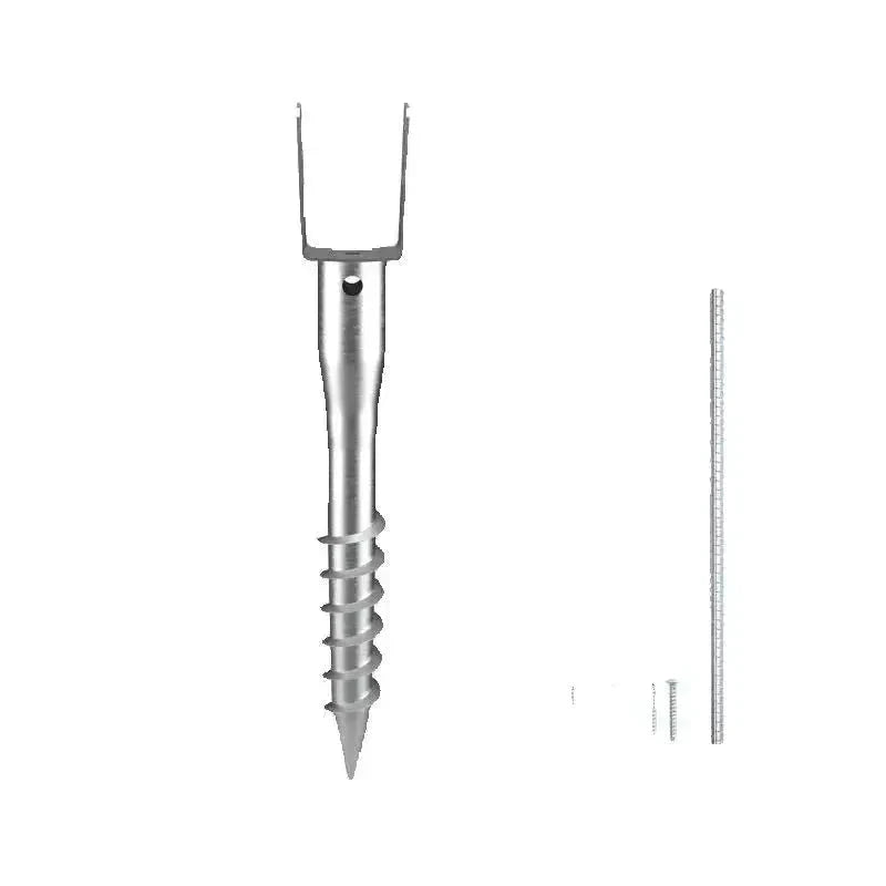 No Dig Ground Anchor Post Stake with Lag Bolts and U-Shape Holder-United Kingdom / 4pcs