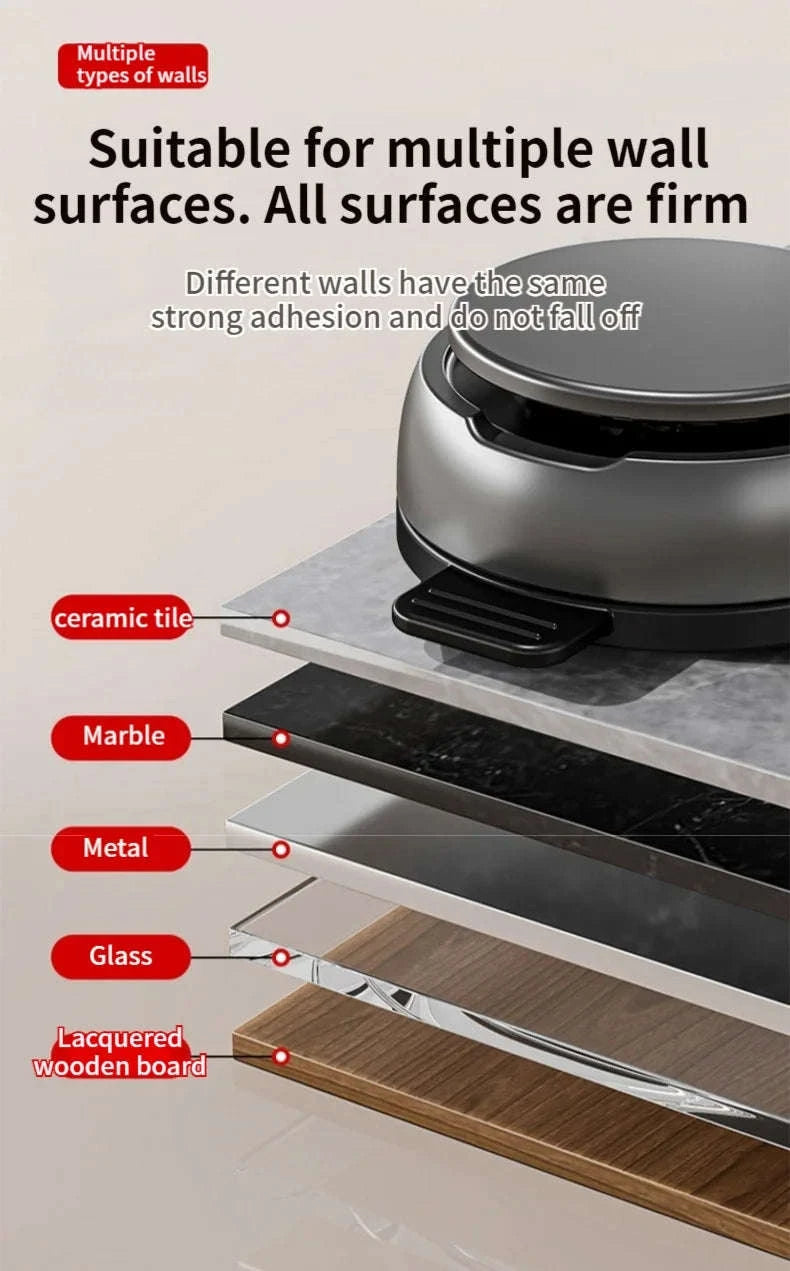 No-Drill Suction Cup Bathroom Rack-grey layer 60cm / China Mainland