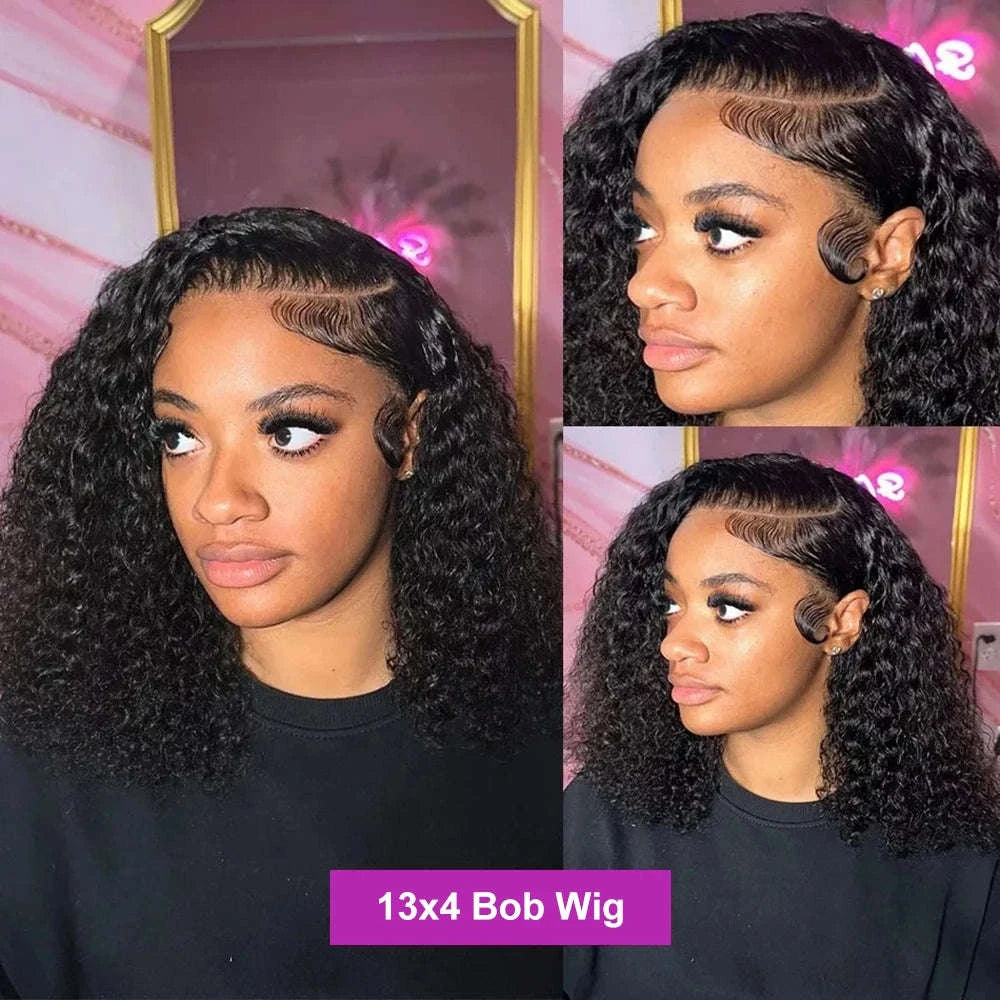No-Glue Deep Wave Lace Frontal Wig for Women-7x5 Glueless Wig / United States / 8inches|250%