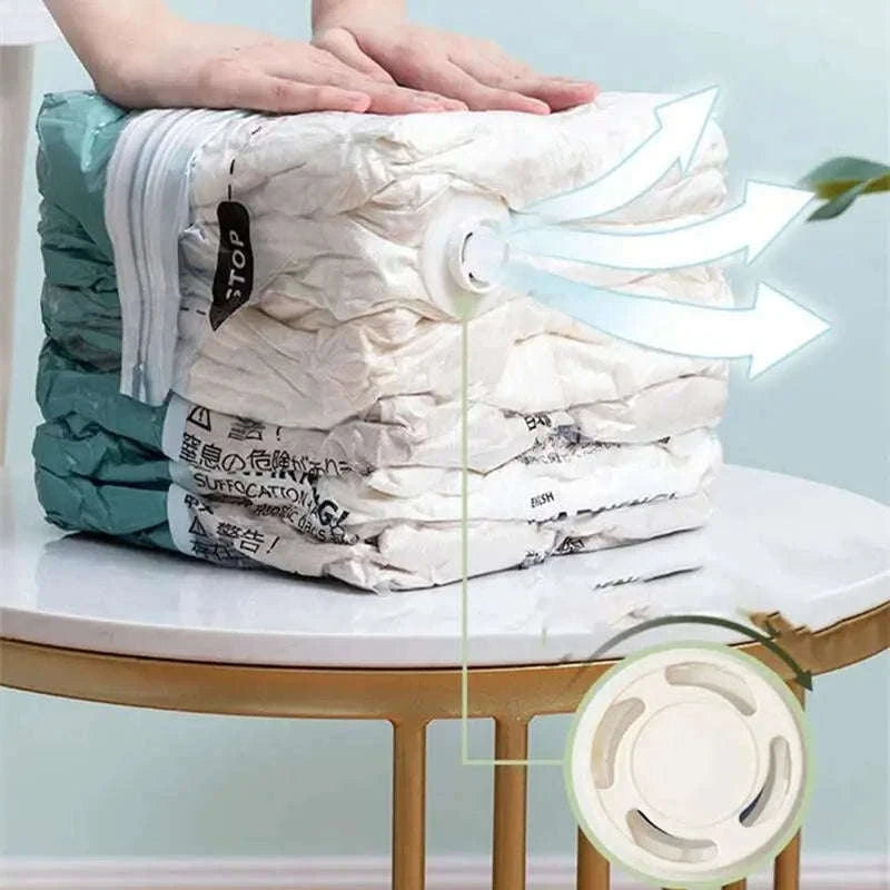 No-Pump Vacuum Storage Bags for Fast Space-Saving Storage-flat Vacuum Bag S