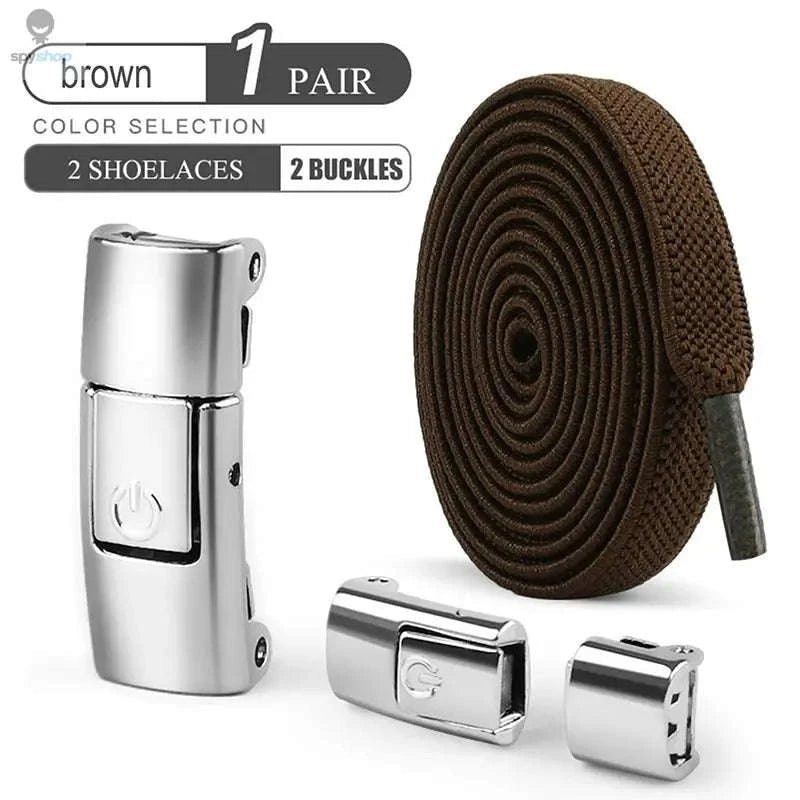 No-Tie Press Lock Elastic Shoelaces – 8mm Flat Laces for Easy Slip-On Sneakers-8Black-8White / 100cm