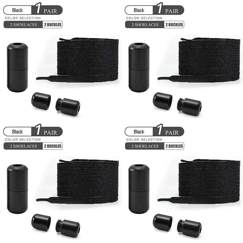 No Tie Shoelaces – Colorful Elastic Laces for Easy Wear-2pairs-Seven Colors