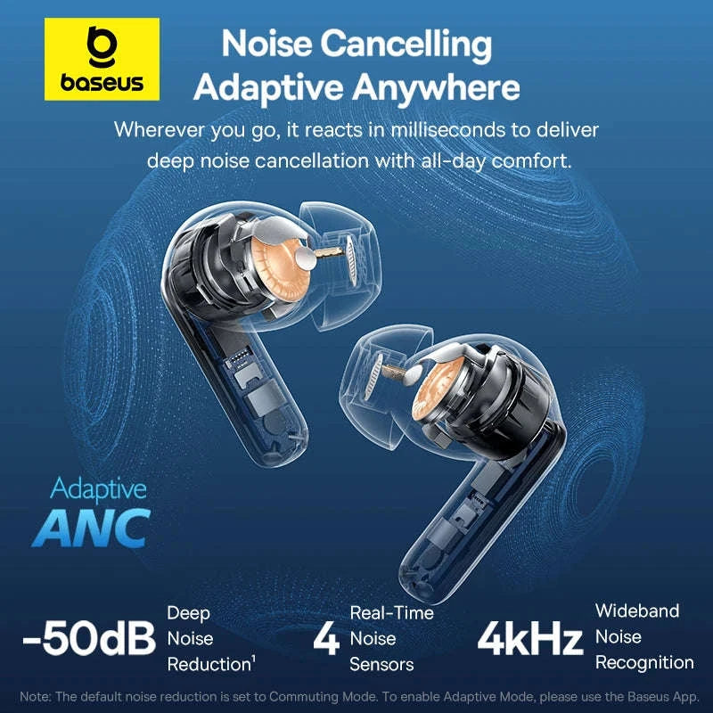 Noise Cancelling Wireless Earbuds with LDAC & 6-Mic Clear Calls-Blue / United States