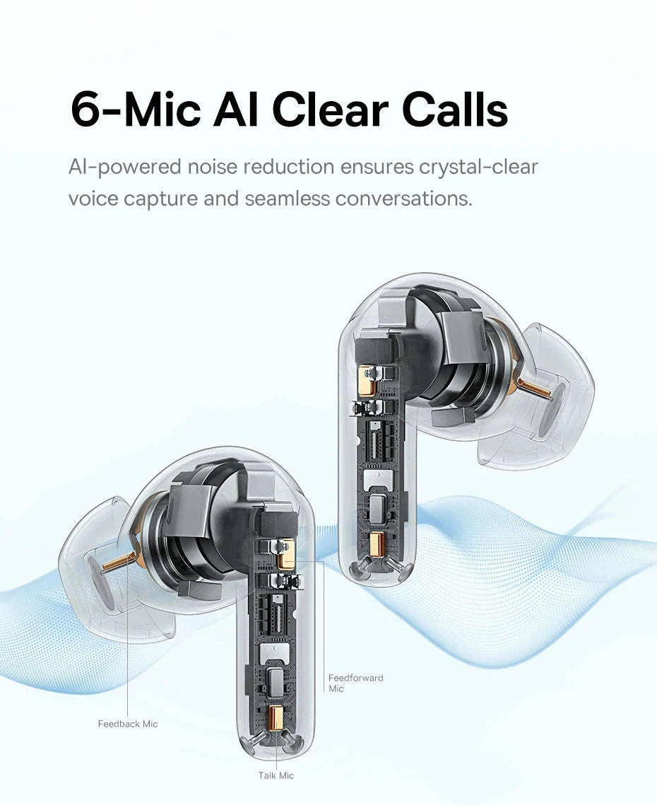 Noise Cancelling Wireless Earbuds with LDAC & 6-Mic Clear Calls-Blue / United States