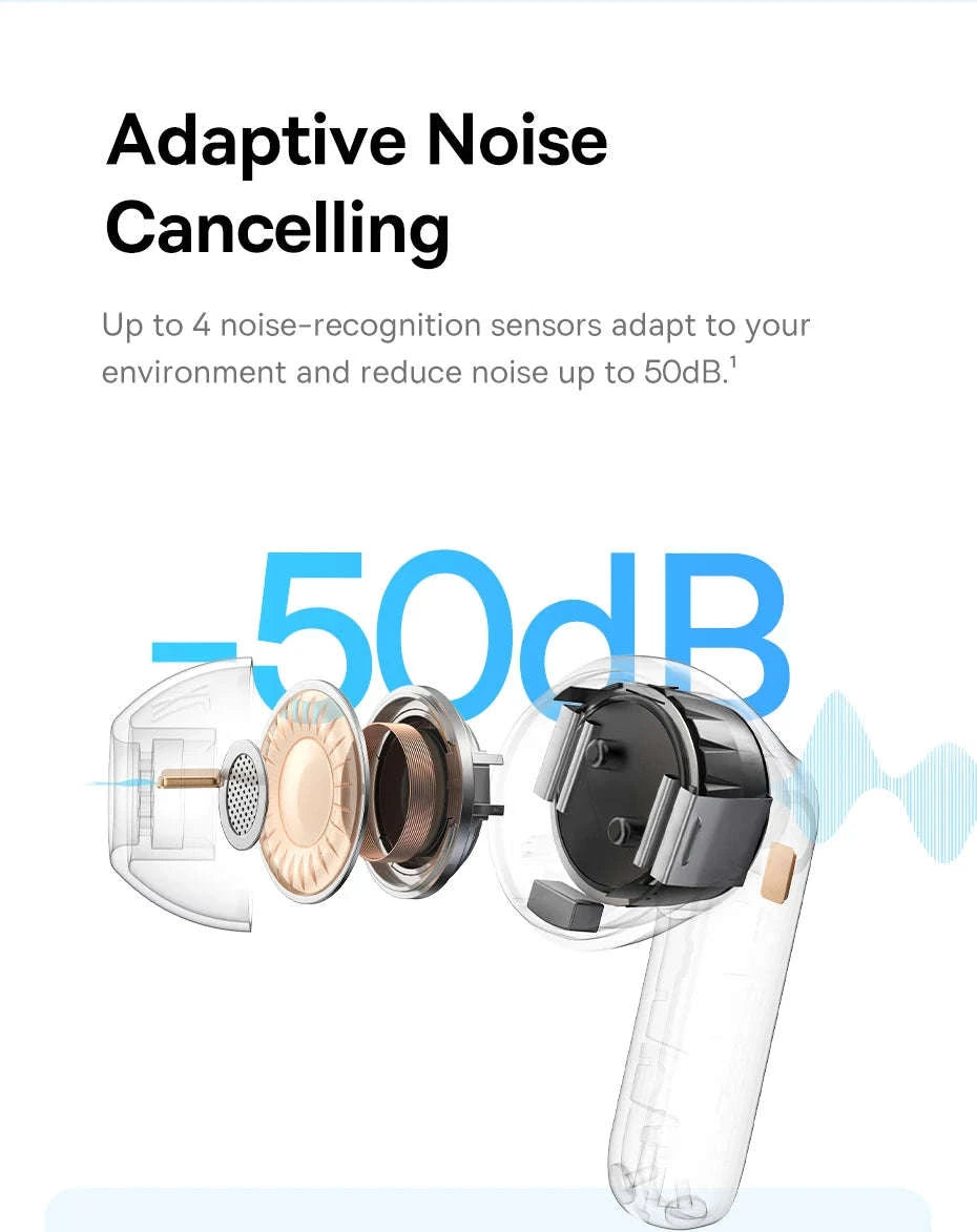 Noise Cancelling Wireless Earbuds with LDAC & 6-Mic Clear Calls-Blue / United States
