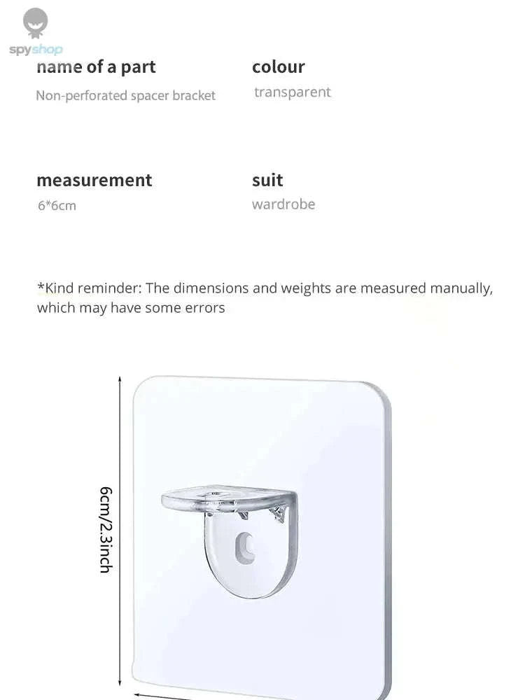 Non‑Marking Divider Holder – Transparent Shelf Organizer for Cabinets and Racks-4PCs
